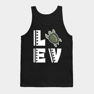 Cute love turtle t shirt funny turtle lover gifts for kids Tank Top